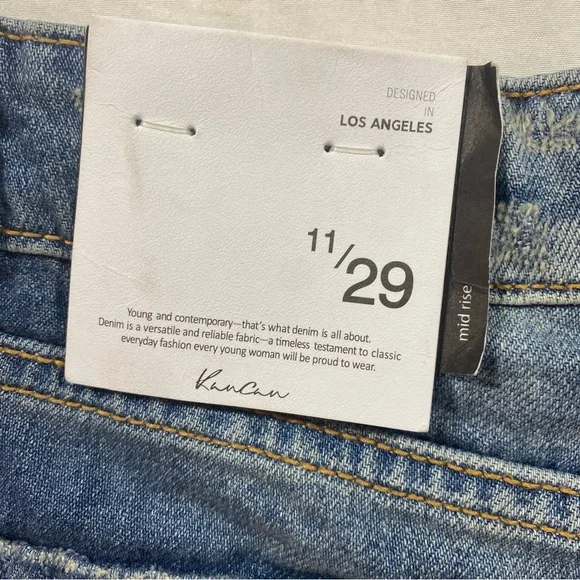 Kancan Distressed Denim Shorts Women’s 11 blue jeans shorts NWT - Picture 8 of 8